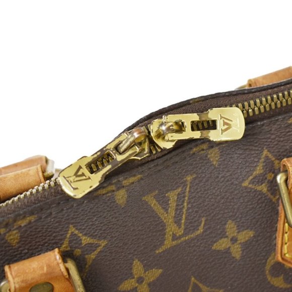 LOUIS VUITTON LV Logo Alma Hand Bag Monogram Leather Brown France M51130 31JF780 - Picture 4 of 10